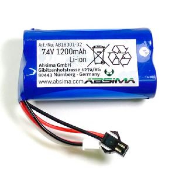 18301-32 Li-IO 7,4/1200 Absima 1:18 Toy-Stecker/XH